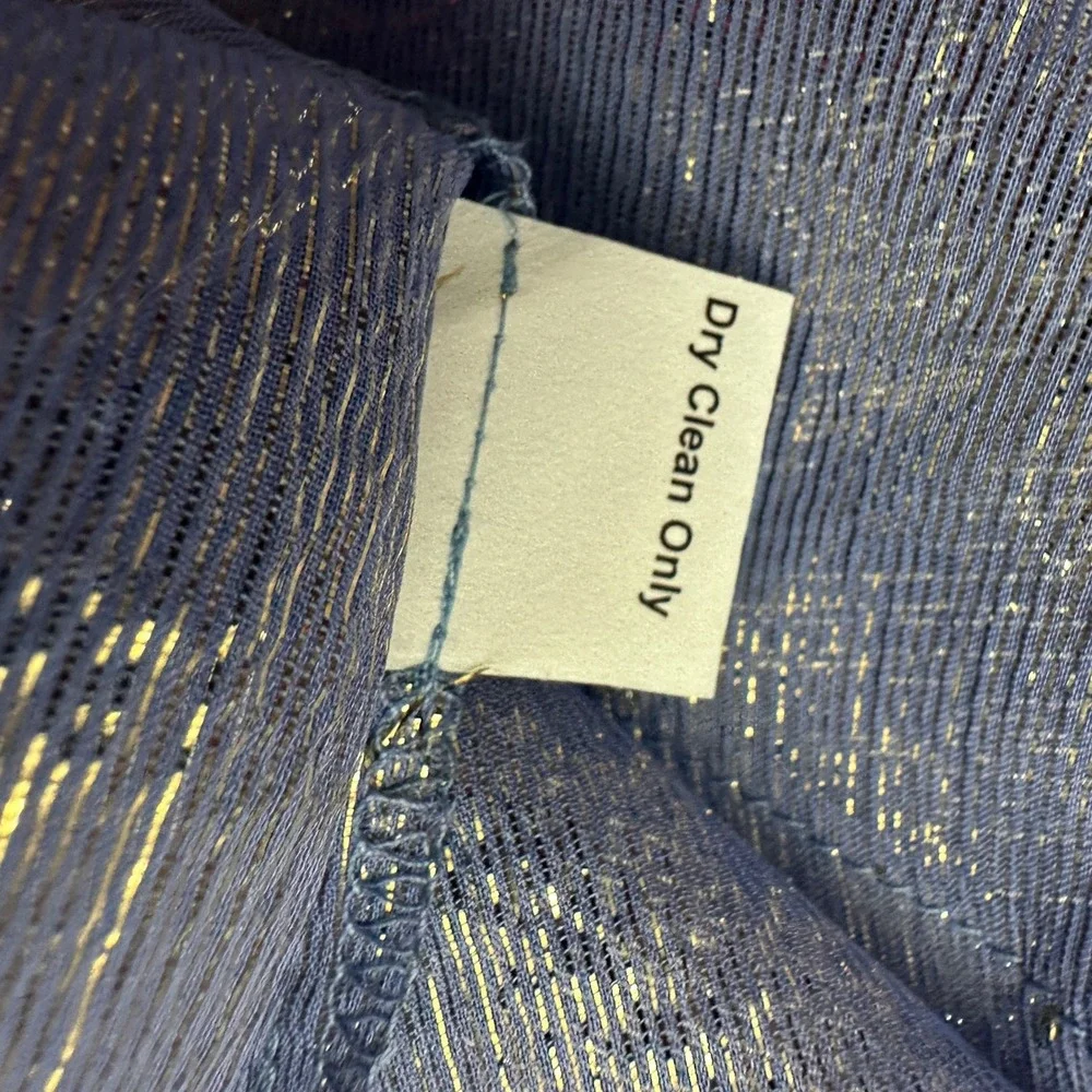 KOCH Womens Quiet Luxury Silk Metallic‎ Top Size M Boho Glam Shimmer Vintage